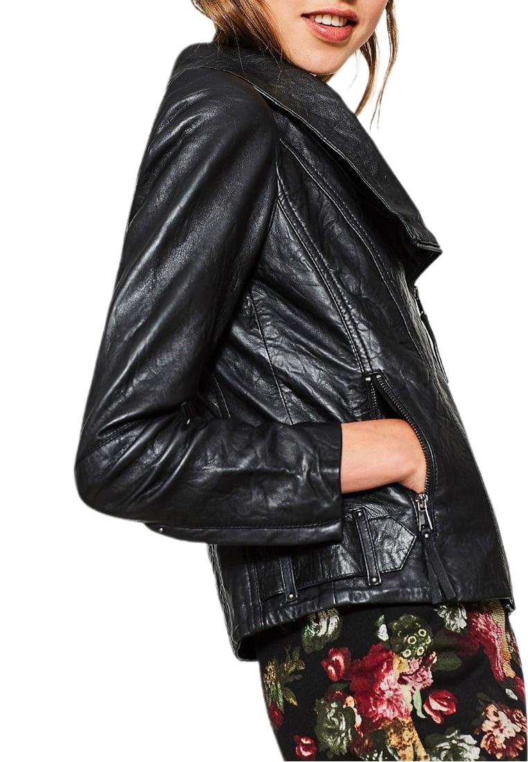 Black Leather Biker Jacket