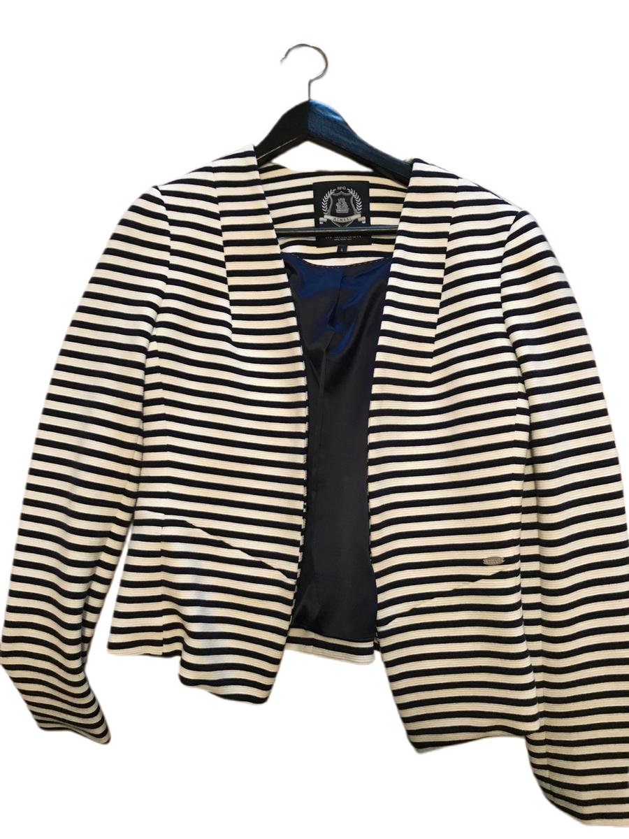 Navy/Cream Stripe Blazer