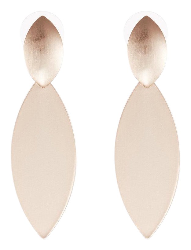 Rose Gold Leaf Drop Earrings