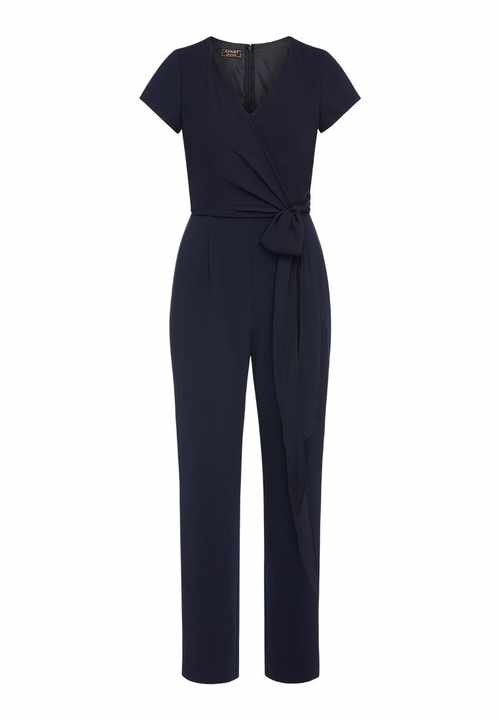 Navy Wrap Jumpsuit