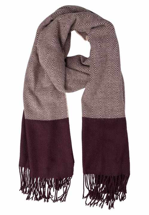 Plum Herringbone Scarf