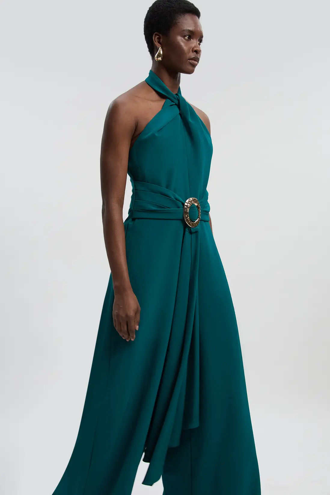 Teal Halter Jumpsuit